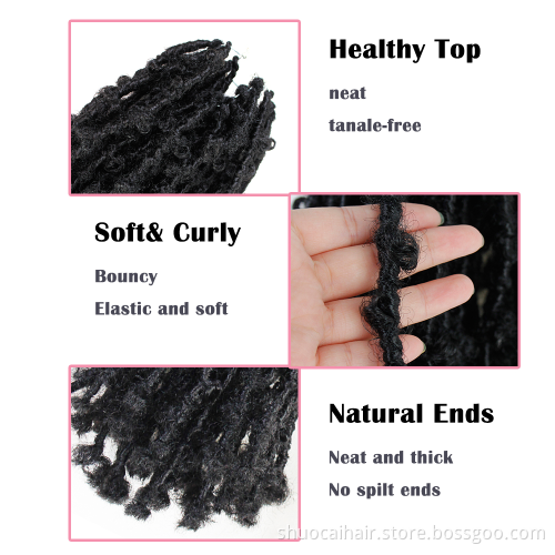 Distressed Crochet Butterfly Locs Bob Faux In Synthetic Hair Extension Crochet Braids Passion Twist 12 distressed Faux Locs Hair